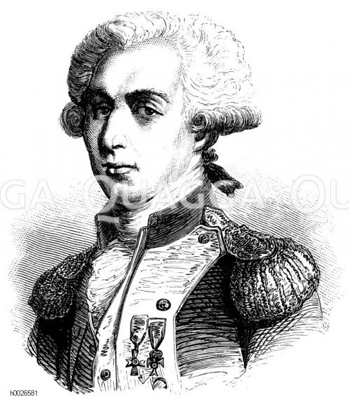 <b>Marie Jean</b> Paul Roch Yves Gilbert du Motier, Marquis de Lafayette (geb. 6 - h0026581-500x576