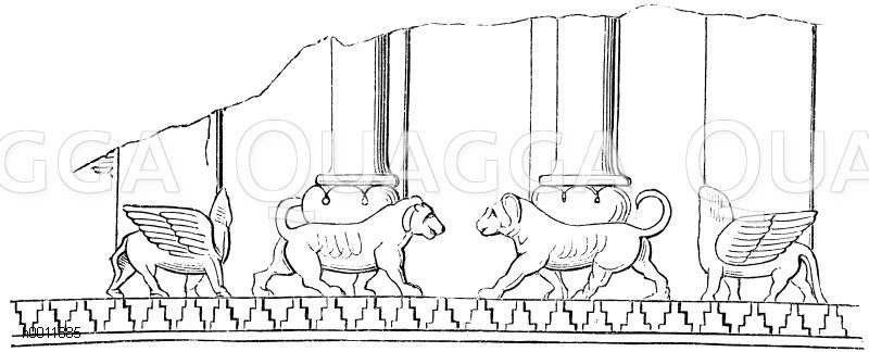 Säulendarstellungen. Relief von Kujundschik [Digital]