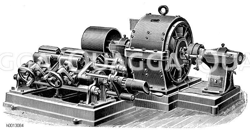 Wechselstrommaschine zum Schweißen der Metalle von Elihu Thomson [Digital]