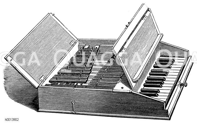 Glockenspiel oder Stahlharmonika mit Klaviatur [Digital]