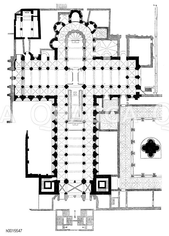 Grundriss Der Kathedrale Von Santiago De Compostela Quagga Illustrations