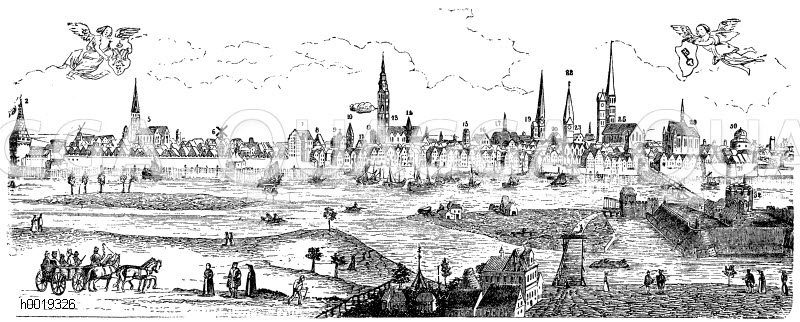 Bremen, Stadtansicht um 1602 [Digital]