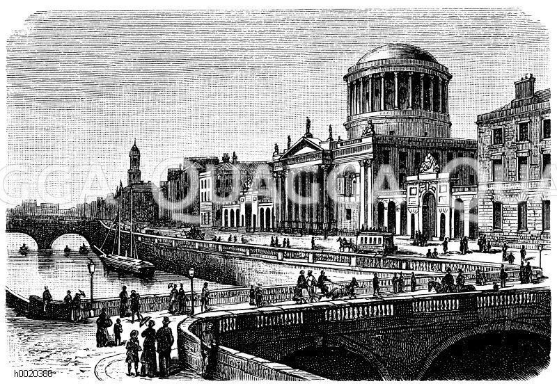 Vier hohe Gerichtshöfe (Four Courts) in Dublin [Digital]