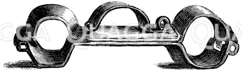 Mittelalter und Neuzeit. Rechtspflege. Folterwerkzeuge und Strafwerkzeuge. Fesselschelle [Digital]