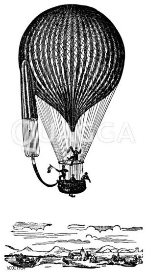 Heißluftballon Zeichnung/Illustration