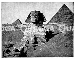 Pyramide und Sphinx Zeichnung/Illustration