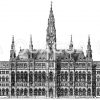 Neues Rathaus in Wien Zeichnung/Illustration