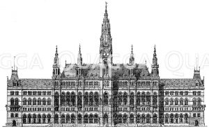 Neues Rathaus in Wien Zeichnung/Illustration