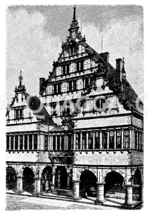 Rathaus zu Paderborn Zeichnung/Illustration