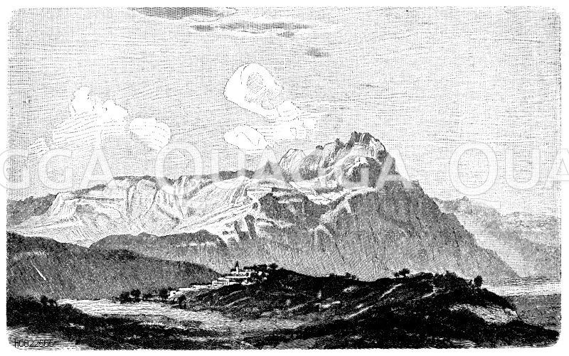 Gran Sasso d'Italia Zeichnung/Illustration