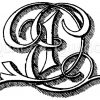 Monogramm DE Zeichnung/Illustration