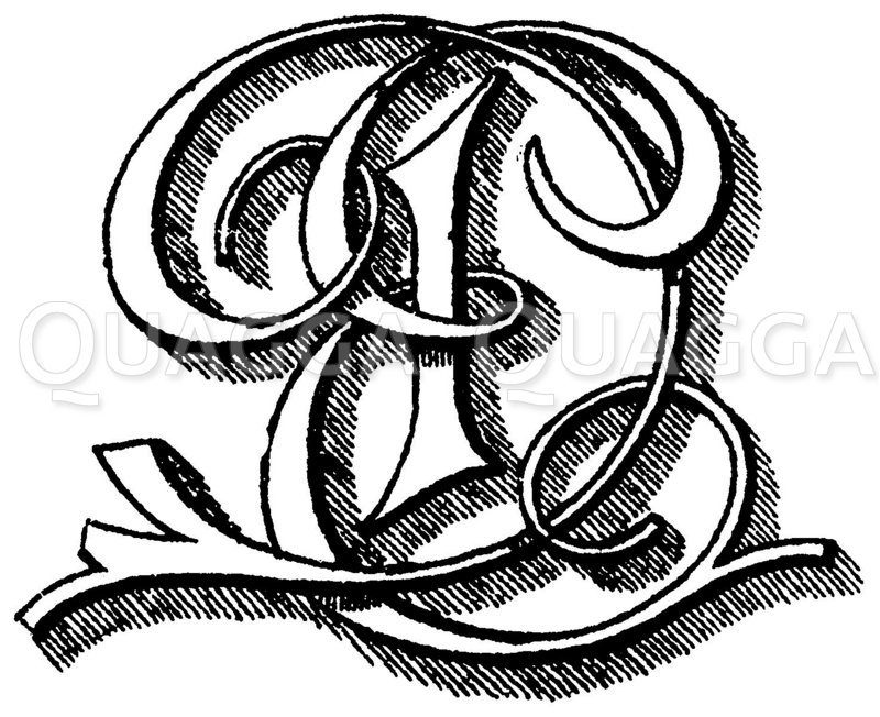 Monogramm DE Zeichnung/Illustration