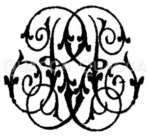 Monogramm RP Zeichnung/Illustration