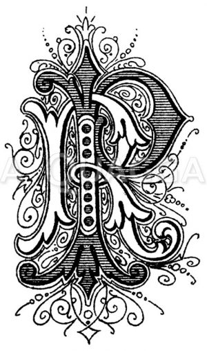 Monogramm RP Zeichnung/Illustration