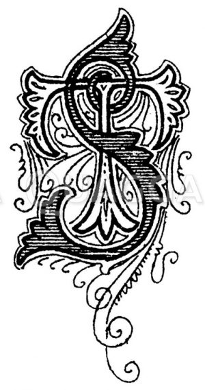 Monogramm TS Zeichnung/Illustration