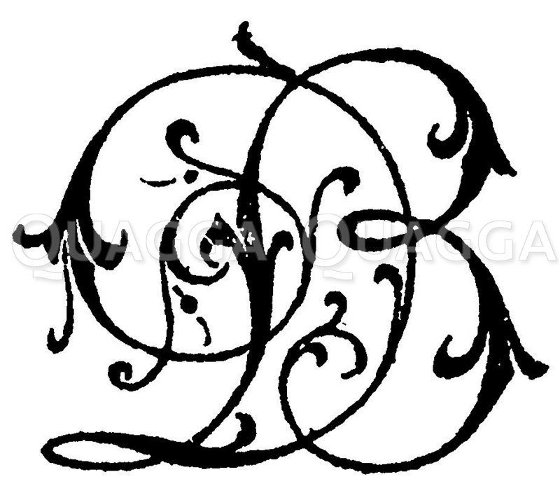 Monogramm DB Zeichnung/Illustration