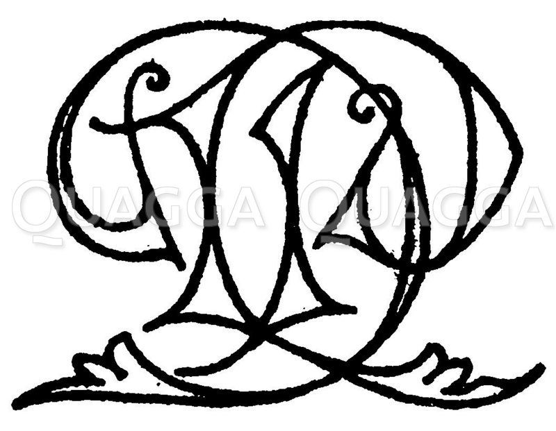 Monogramm DP Zeichnung/Illustration