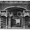 Innere Ansicht der Bodleyanischen Bibliothek in Oxford Zeichnung/Illustration