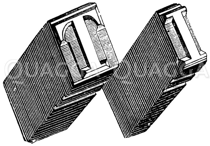 Setzerlettern: Große Buchstaben (Versalbuchstaben) Zeichnung/Illustration