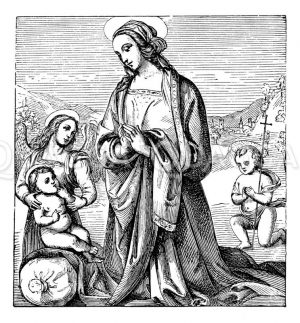 Madonna  von Perugino Zeichnung/Illustration