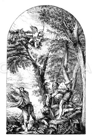 Petrus Martyr. Von Tizian Zeichnung/Illustration