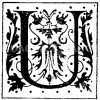 Lateinisches Initial: Buchstabe U. Initial aus einem Werk der Morel'schen Buchhandlung in Paris