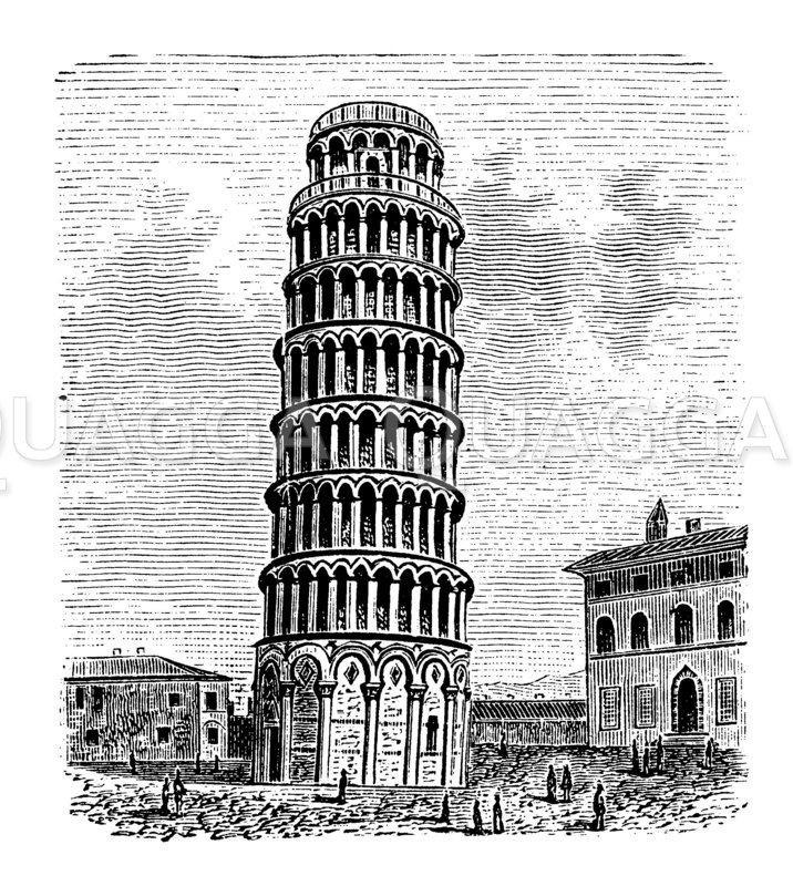 Der schiefe Turm zu Pisa - Quagga Illustrations