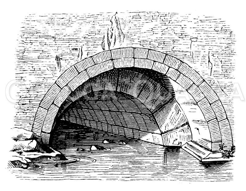 Rom: Einmündung der Cloaca Maxima Zeichnung/Illustration