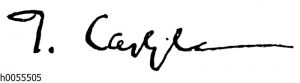 Thomas Carlyle: Autograph