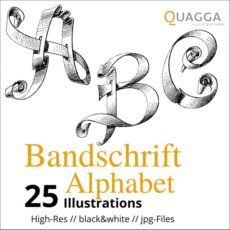 Bandschrift: 25 historische Illustrationen [Digital]