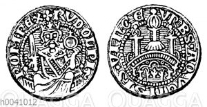 Silbermünze von Rudolf von Habsburg