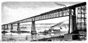 Brücke über den Hudson bei Poughkeepsie in Nordamerika