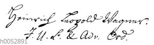 Heinrich Leopold Wagner: Autograph