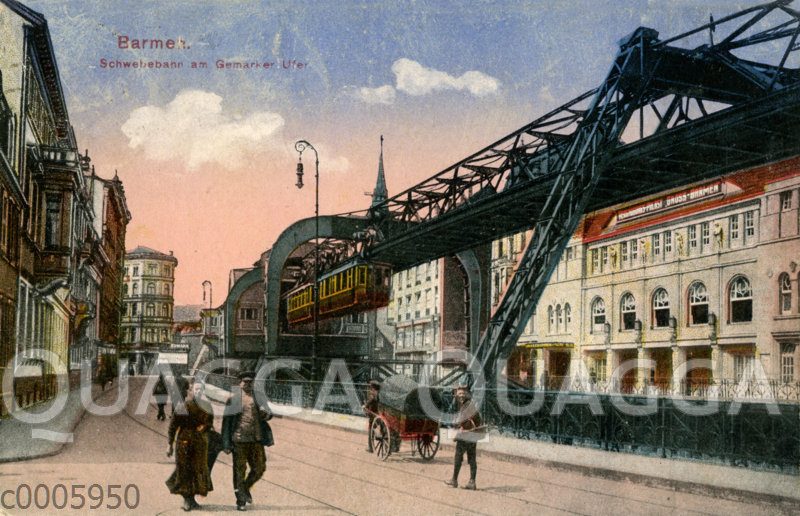 Barmen. Schwebebahn am Gemarker Ufer