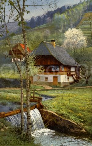 Schwarzwaldhaus an einem Bach