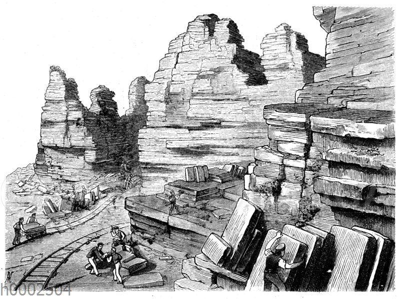 Steinbruch im lithographischen Schiefer bei Solnhofen