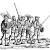 Gruppe von Fechtern in Kaiser Maximilians I. Triumphzug