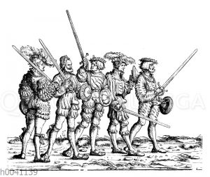 Gruppe von Fechtern in Kaiser Maximilians I. Triumphzug
