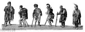 Verletzte der französischen Armee bei Ihrer Rückkehr nach Frankreich 1813