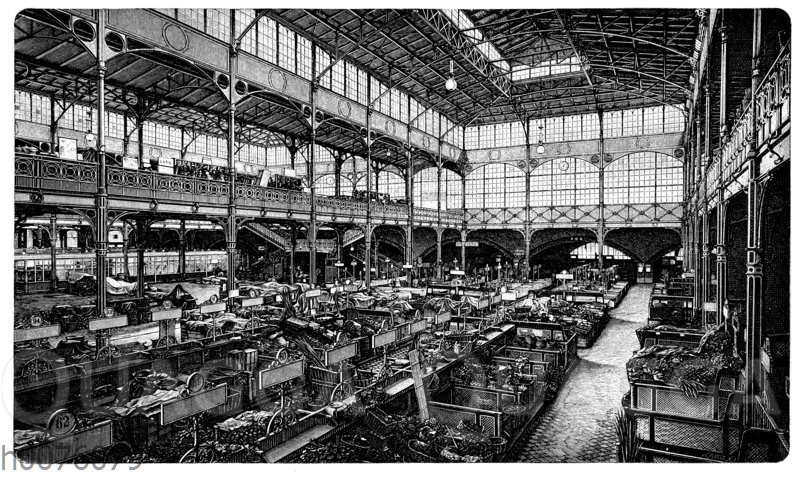 Inneres der Zentralmarkthalle in Berlin