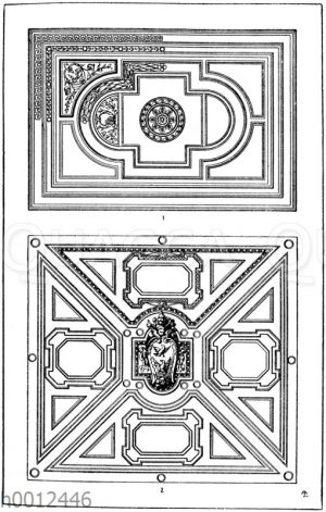 Rechteck: 1. Zimmerdecke von A. Gottschaldt in Chemnitz. (Gewerbehalle)