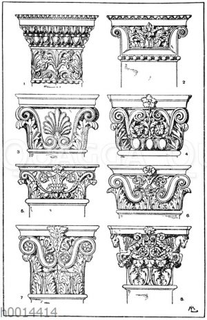 Säulen, Kapitelle, Stützen, Konsolen - Bildkategorie - Quagga Illustrations  Bilddatenbank