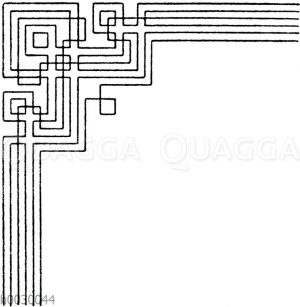 Flechtbänder: Eckbildungen flechtbandartiger Umrahmungen. französisch. (Raguenet)