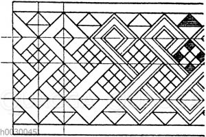 Flechtbandmotiv von Holz- und Elfenbeineinlagen. Italienische Renaissance.