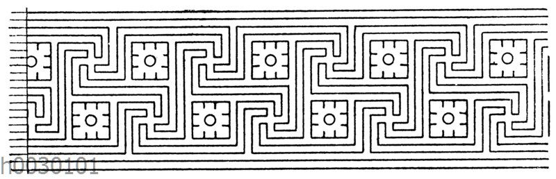 Mäander: Gewöhnliche Schemata von griechischen Vasenmalereien.