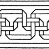 Mäander: Mäanderähnliches mittelalterliches Flechtband. (Racinet)