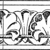 Simaornament: Romanische Gesimsverzierung von einem Haus in Metz. 12. Jahrhundert (Raguenet)