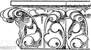 Simaornament: Frühgotische Gesimsverzierung aus Notre Dame in Paris. 13. Jahrhundert. (Musterornamente)