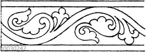 Blattbänder und Rankenbänder: Romanische Umrahmung vom Portal des Doms zu Lucca. (Musterornamente)