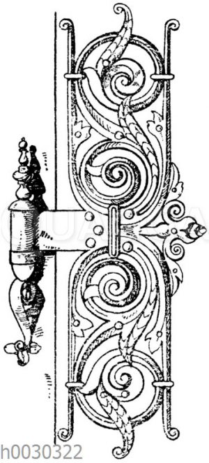 Renaissance-Türband vom Rathaus in Augsburg. Anfang des 17. Jahrhunderts. (Musterornamente)